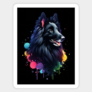 Watercolor Belgian Sheepdog Magnet